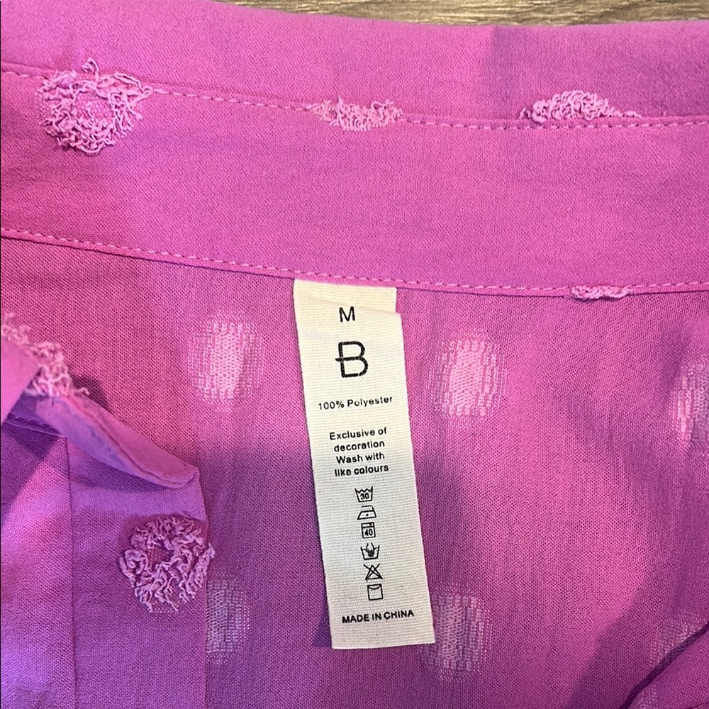 Women’s Pink 3/4 Sleeve Boxy Tunic Swim Coverup Size M - Picture 6 of 6